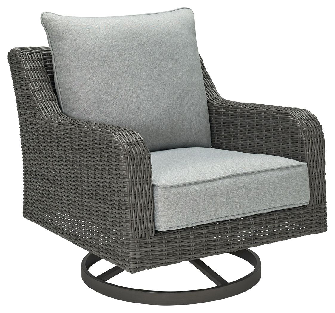 Signature Design by Ashley® Elite Park - Gray - Swivel Lounge W/ Cushion | Meri Furniture