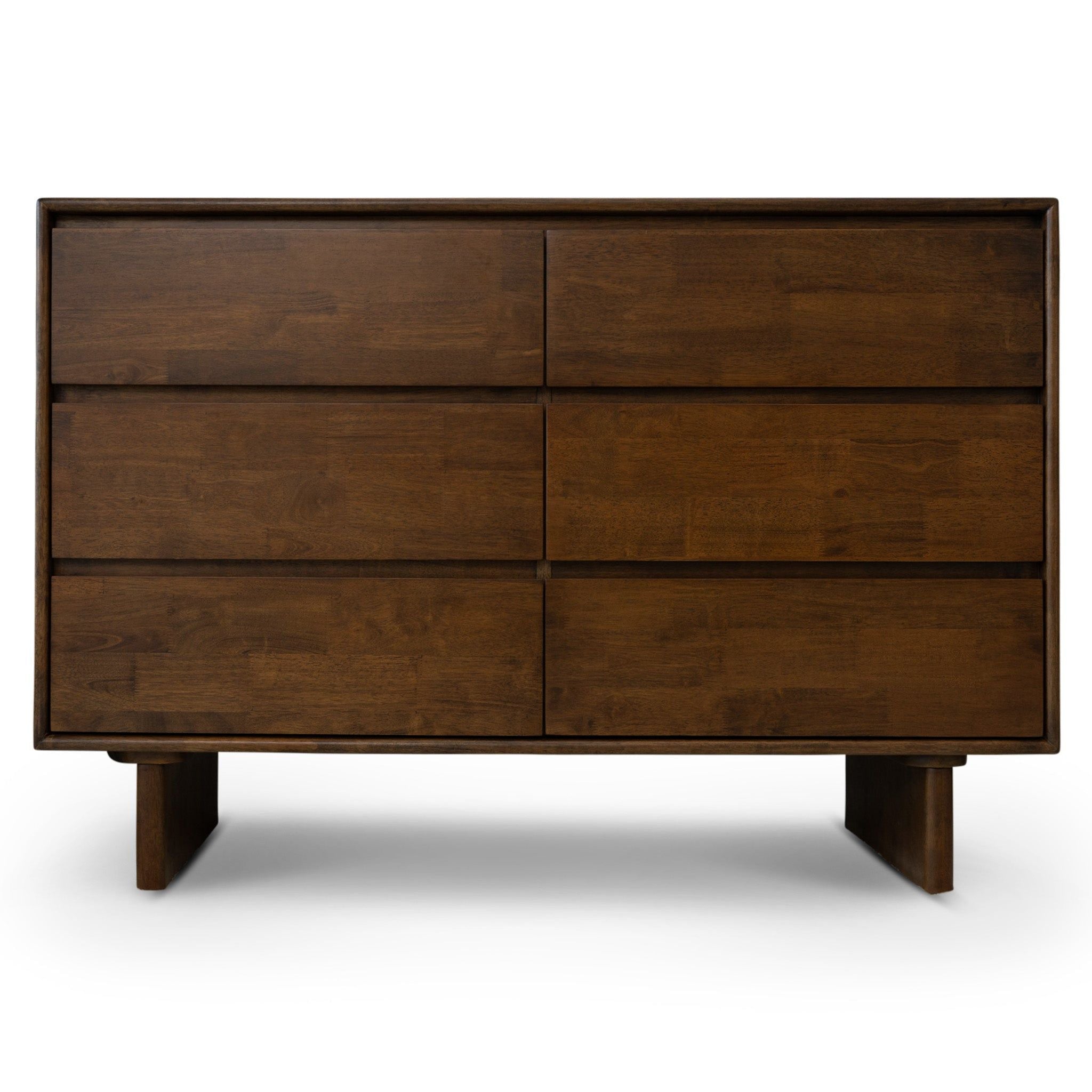 Dubrovnik - Mid-Century Modern Dresser With 6 Drawers - Brown