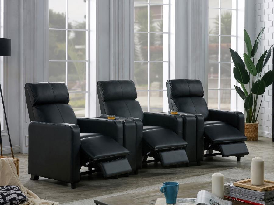 Coaster Fine Furniture Toohey - Upholstered Tufted Recliner Living Room Set | Meri Furniture