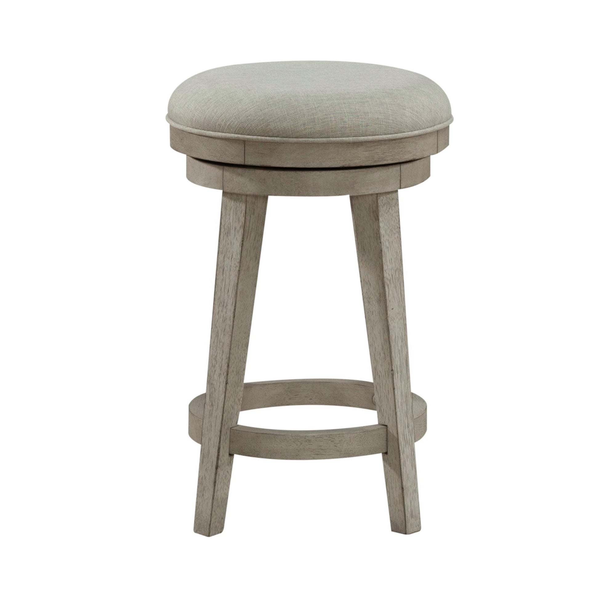 Liberty Furniture Ivy Hollow - Upholstered Swivel Stool - White | Meri Furniture