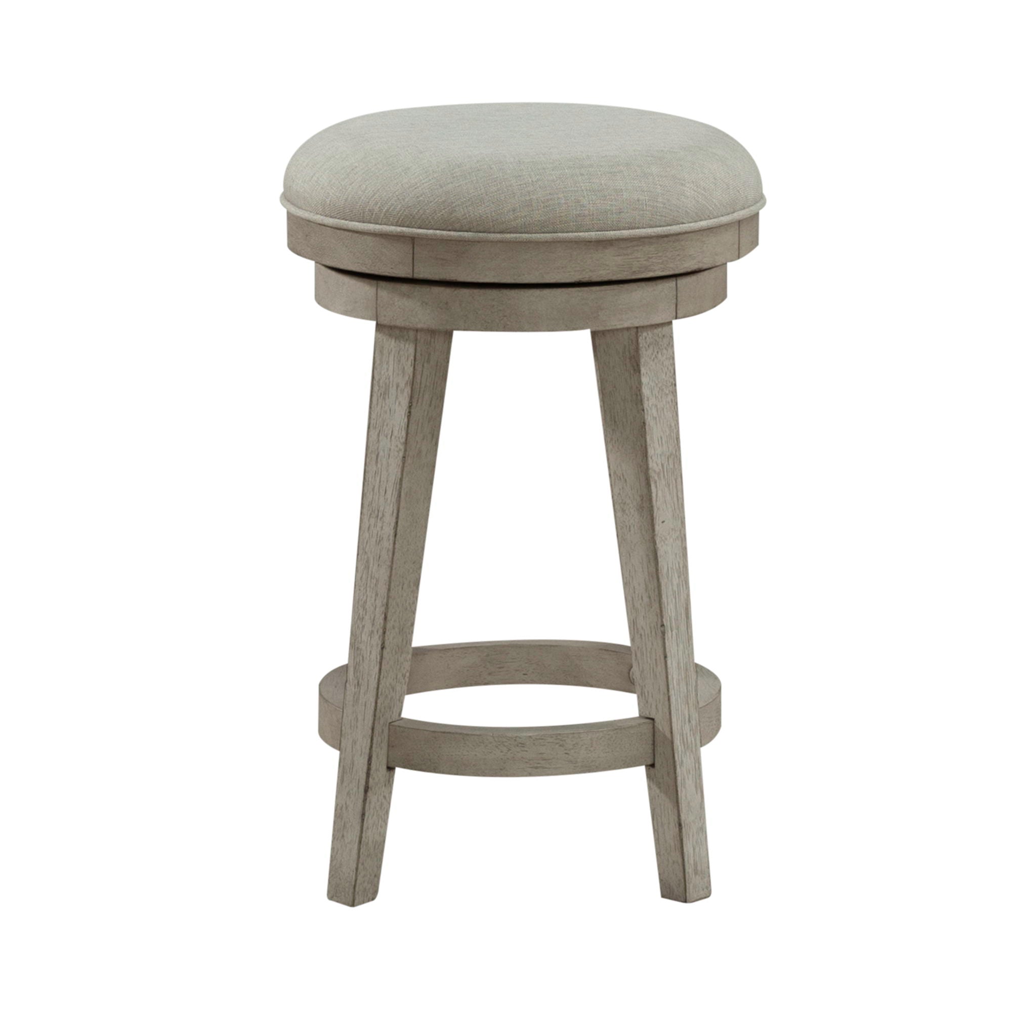 Liberty Furniture Ivy Hollow - Upholstered Swivel Stool - White | Meri Furniture