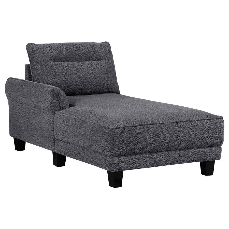 Coaster Fine Furniture Caspian - Upholstered Curved Arm Chaise Sectional Sofa | Meri Furniture