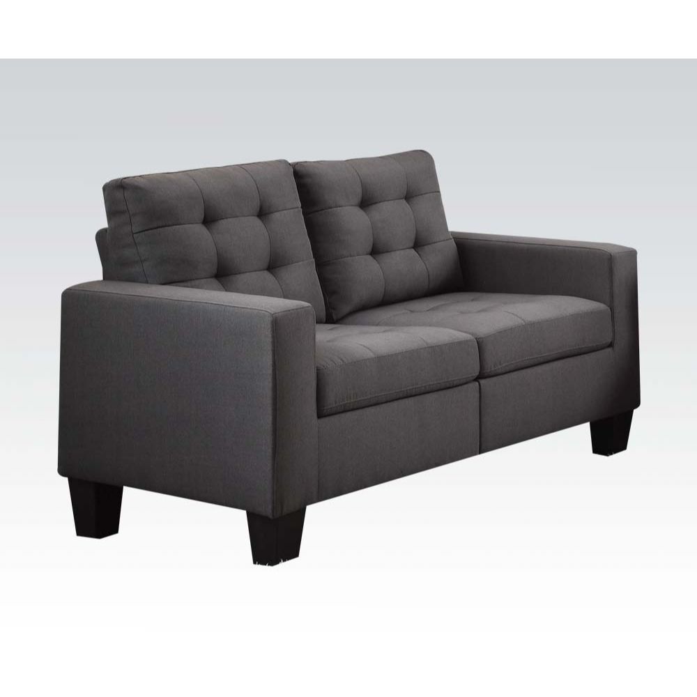 ACME Earsom - Loveseat - Gray Linen | Meri Furniture