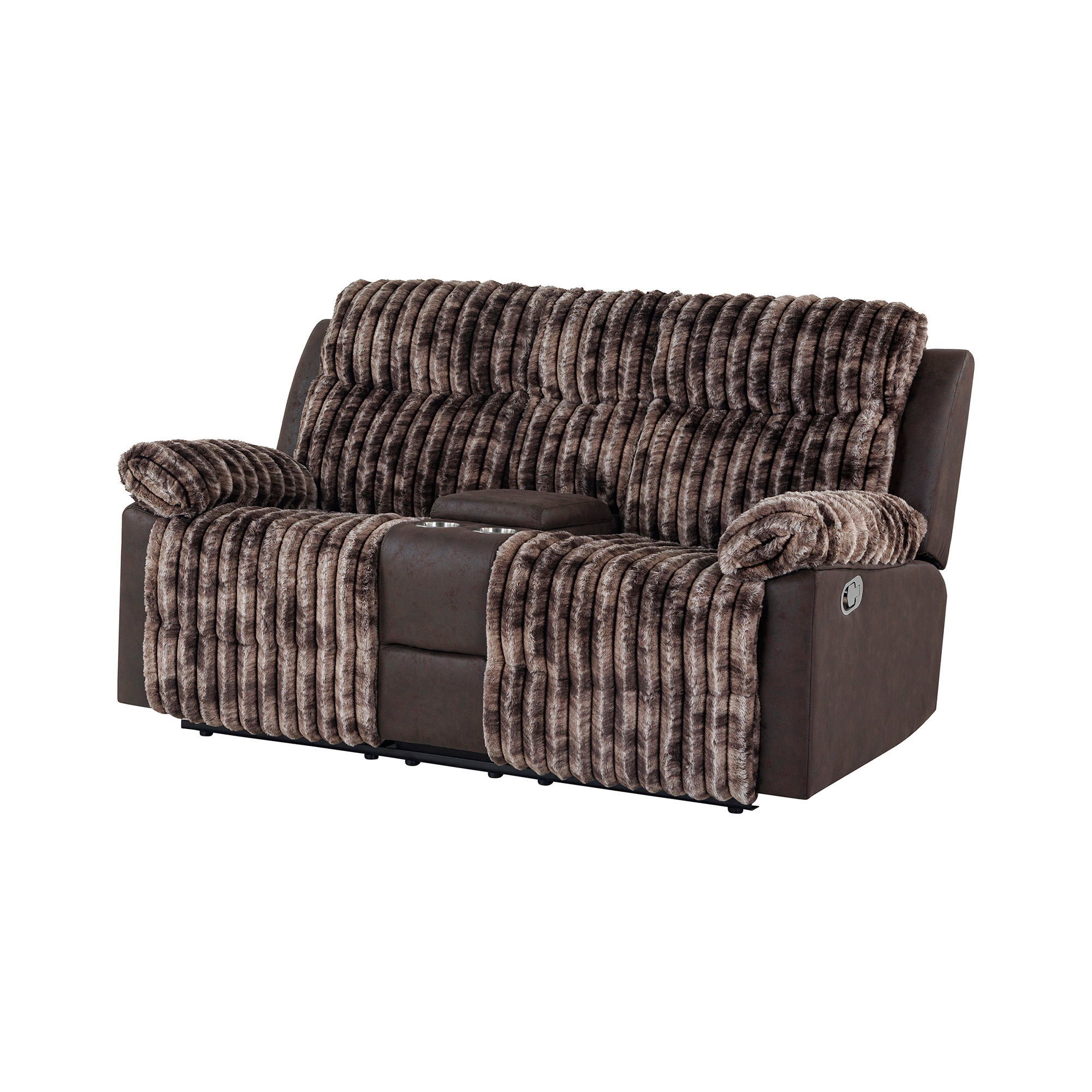 Bruni - Console Reclining Loveseat With Manual Recline