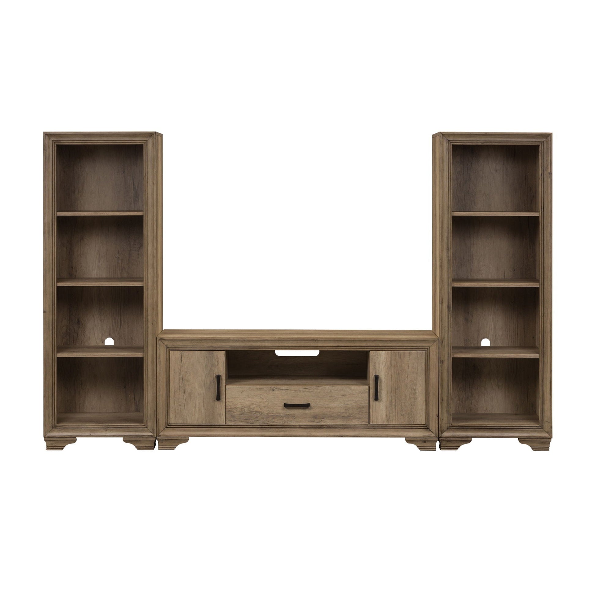 Liberty Furniture Sun Valley - Entertainment Center With Piers - Light Brown | Meri Furniture