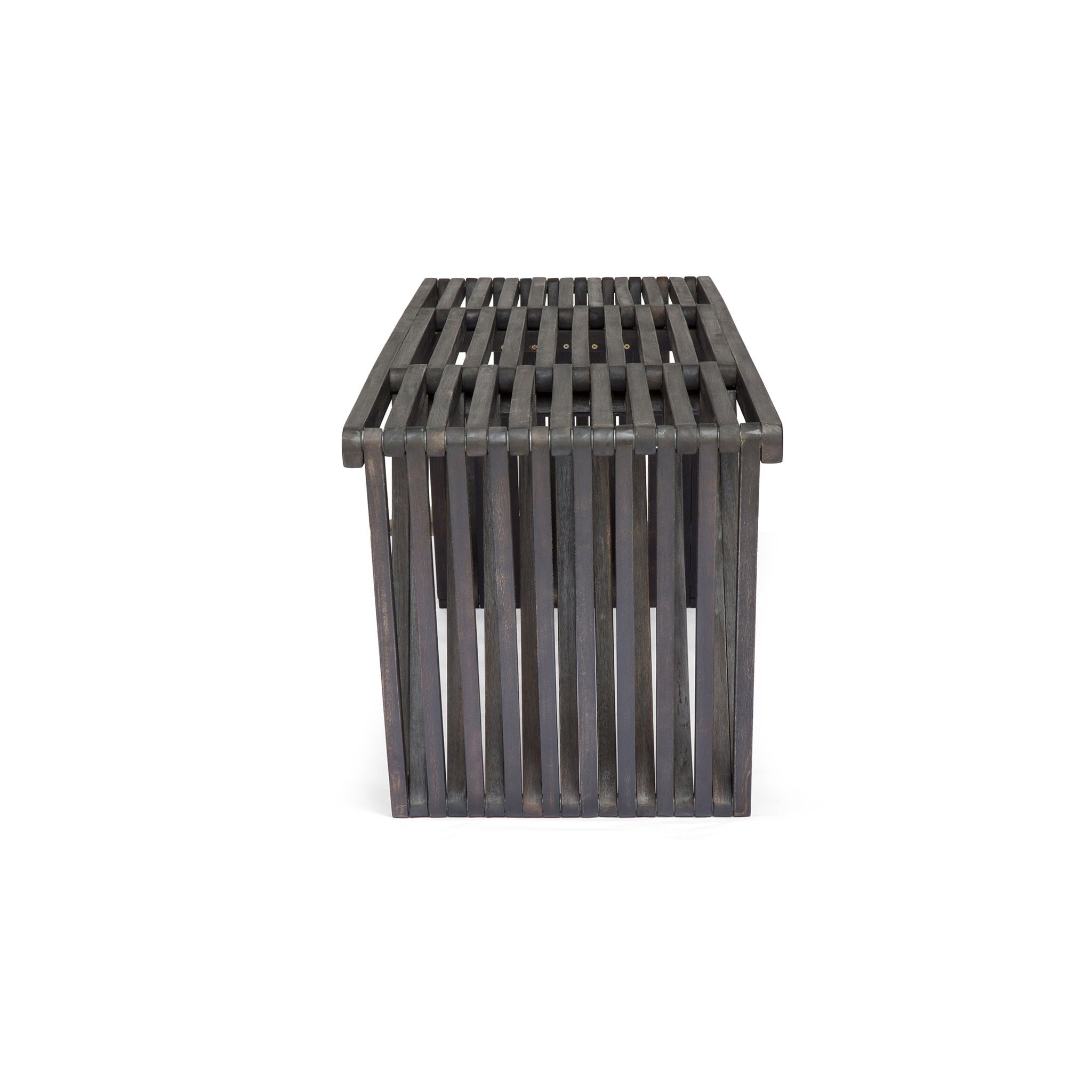 Gloaming - Outdoor Bench With Slat Design And Triangular Base