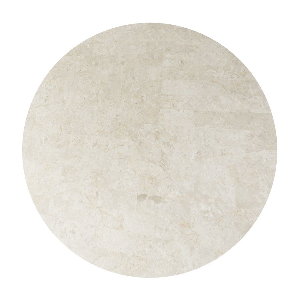 ACME Adalynn - Round Dining Table With Marble Top - Gray & Weathered Gray Oak | Meri Furniture