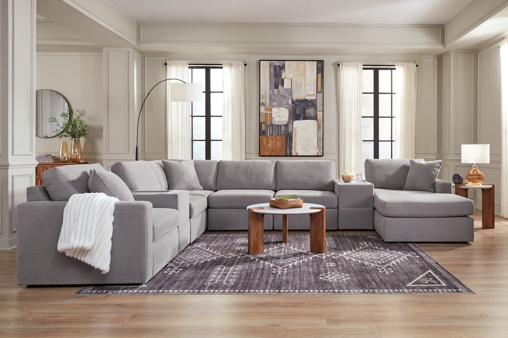 Signature Design by Ashley® Modmax - Granite - Sectional | Meri Furniture