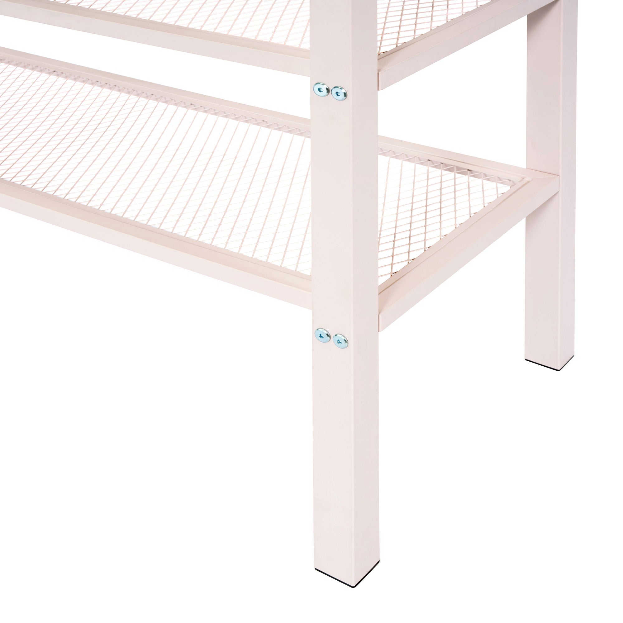 Loft Bed With 4 Tier Shelves And Storage