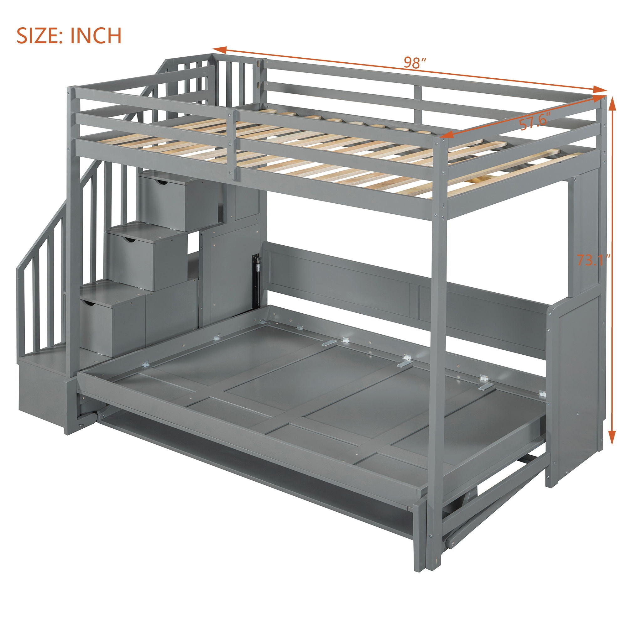 Murphy Bed With Smart Hydraulic System And Desk Design
