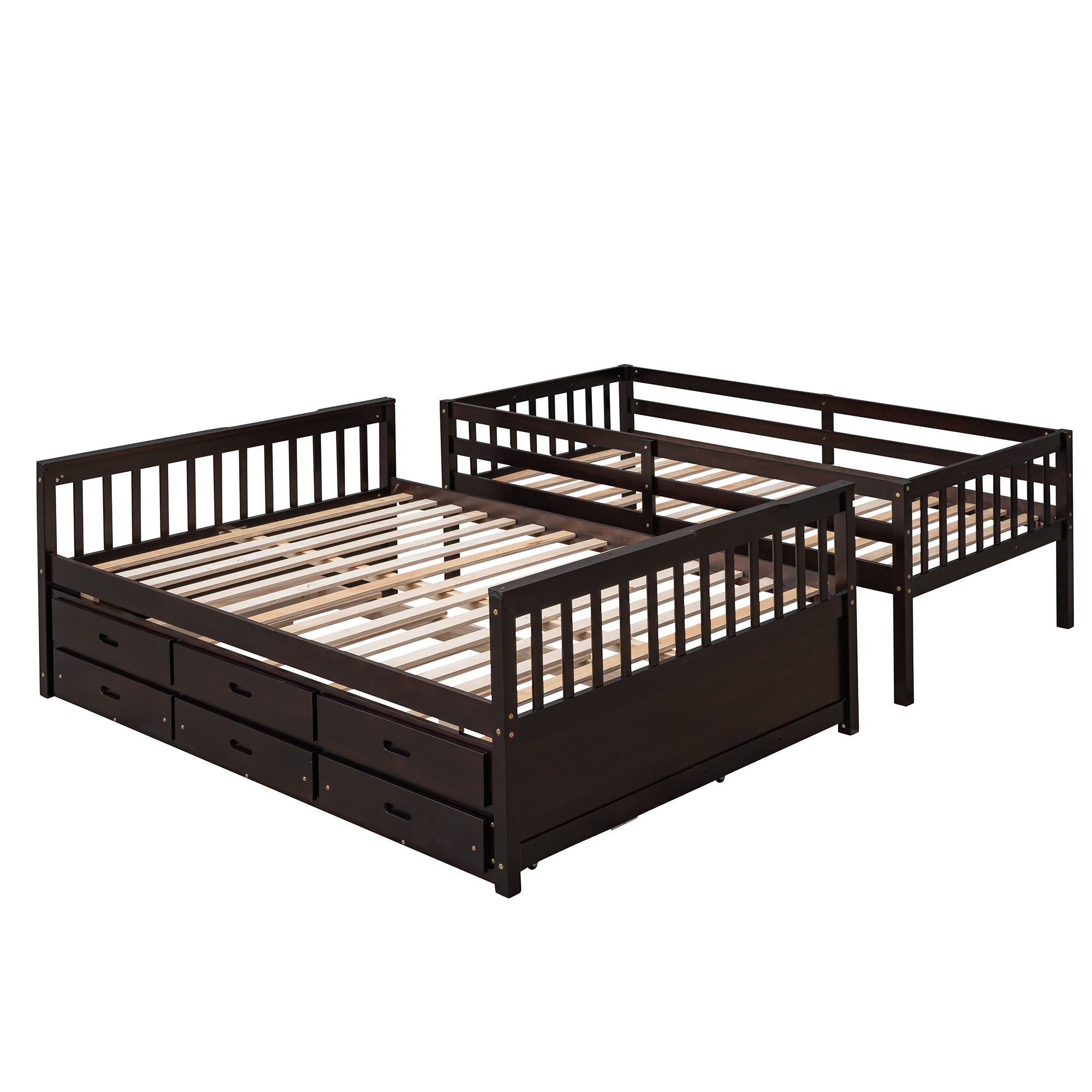 Bunk Bed With Twin Size Trundle And Drawers