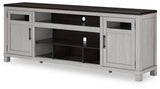 Darborn - Gray / Brown - XL TV Stand W/Fireplace Option