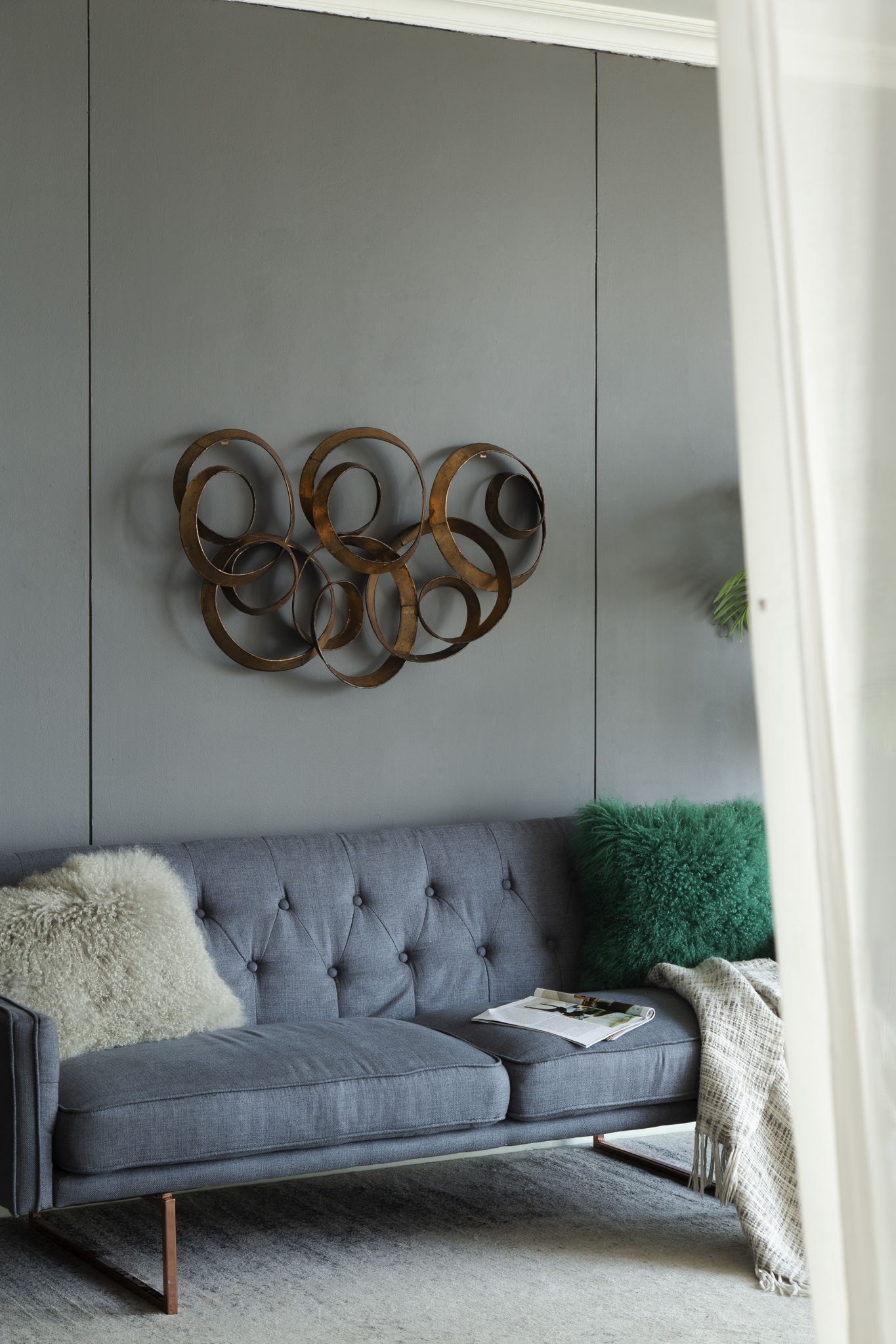 SerethaLeaf Wall Decor - Gold