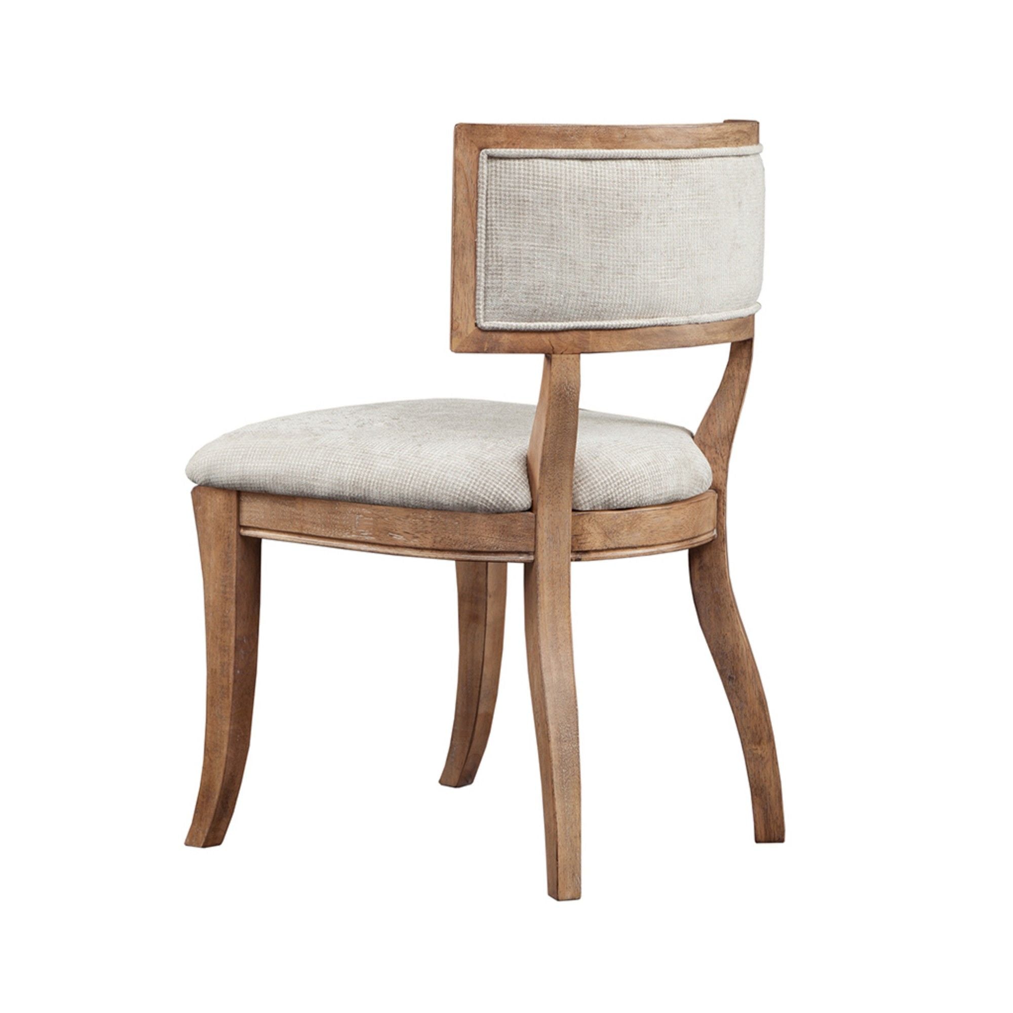 Classic Dining Chair With Curved Back (Set of 2) - Beige / Light Natural
