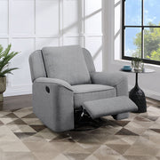 ACME Destiny - Glider Recliner With Swivel - Gray Linen | Meri Furniture
