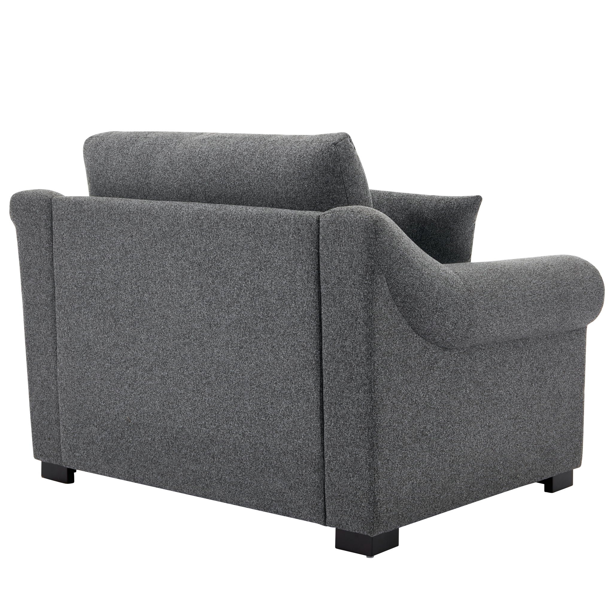 Modern Chenille Oversized Armchair, Chair And A Half, Single Sofa