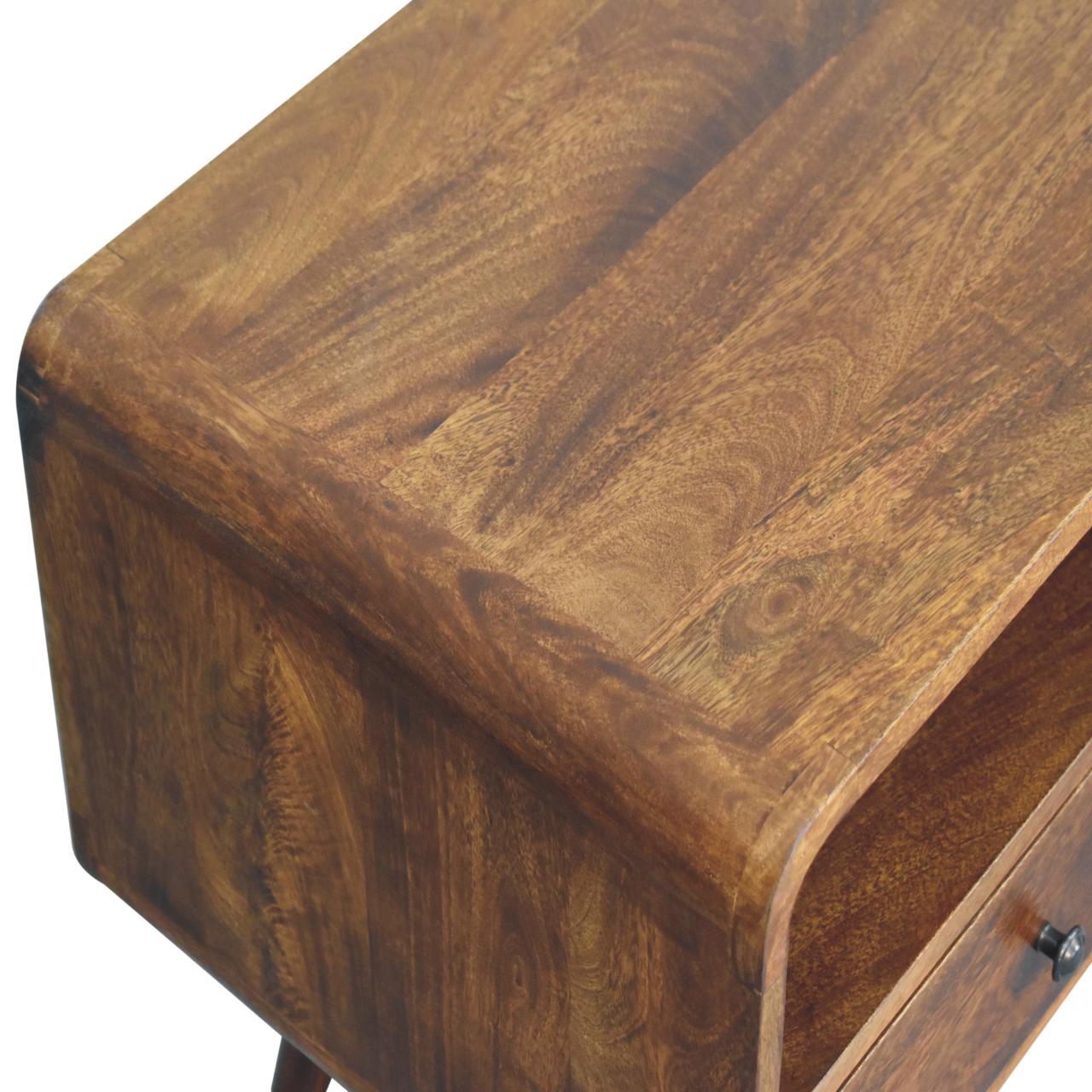 Trio Curved Media Unit - Antique Bronze