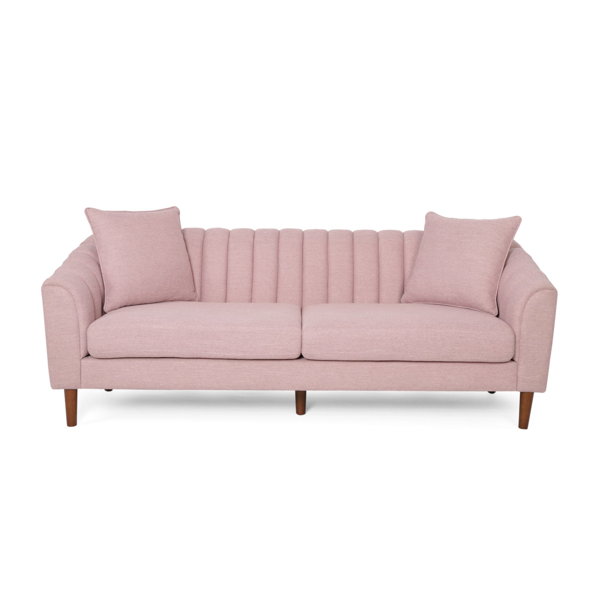 Contemporary 3 Seater Sofa With Plush Accents