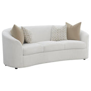 Coaster Fine Furniture Rainn - Boucle Upholstered Sloped Arm Sofa - Latte | Meri Furniture
