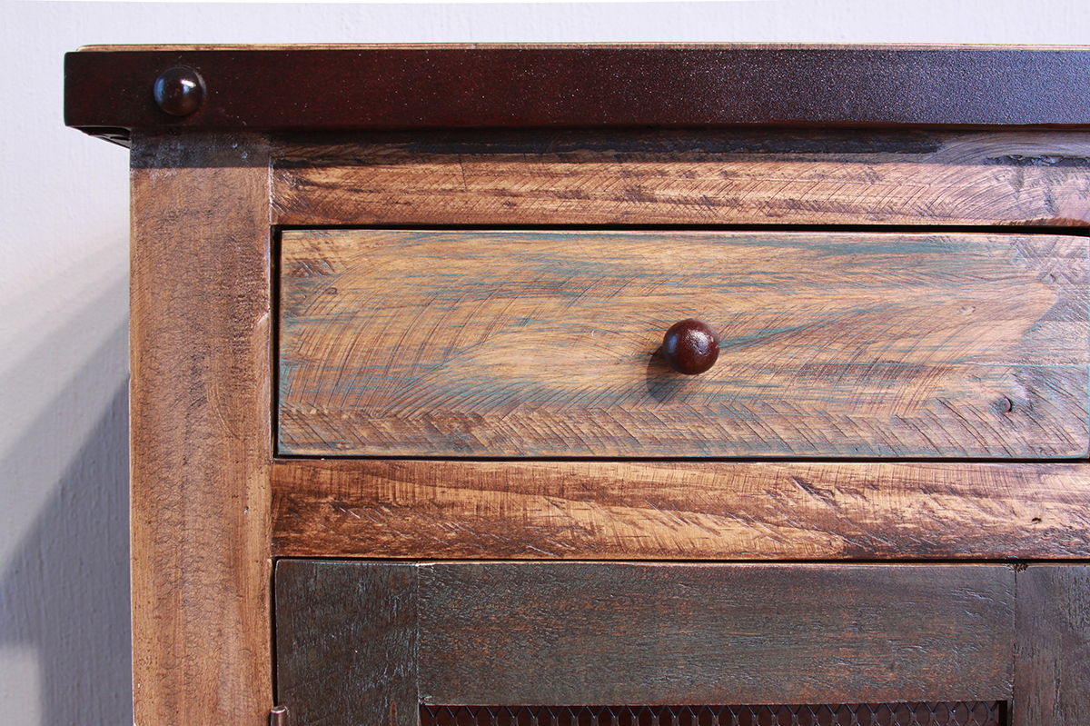 International Furniture Direct Antique - Server - Multicolor | Meri Furniture