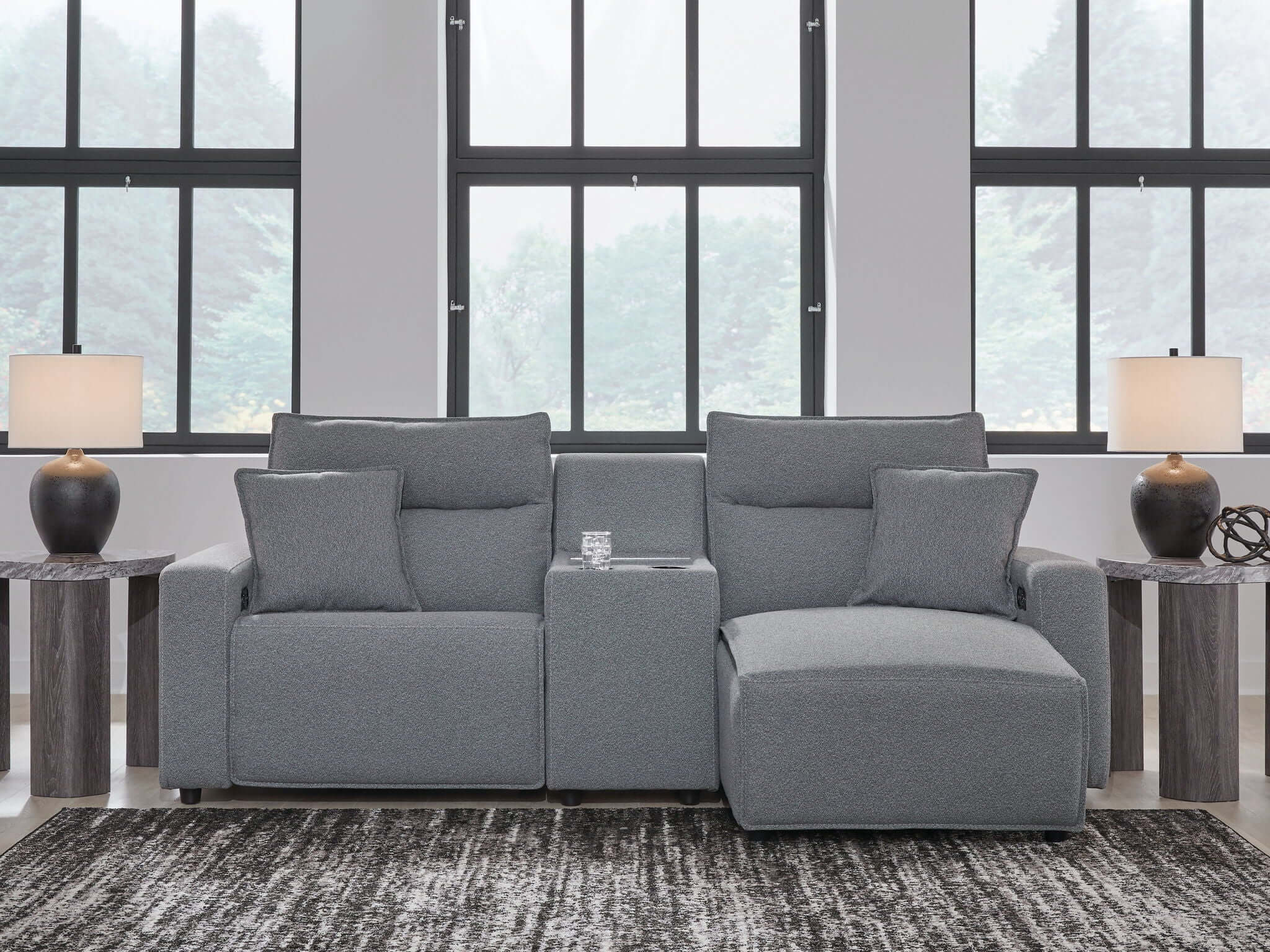 ModMax II - Salt And Pepper - Reclining Sectional