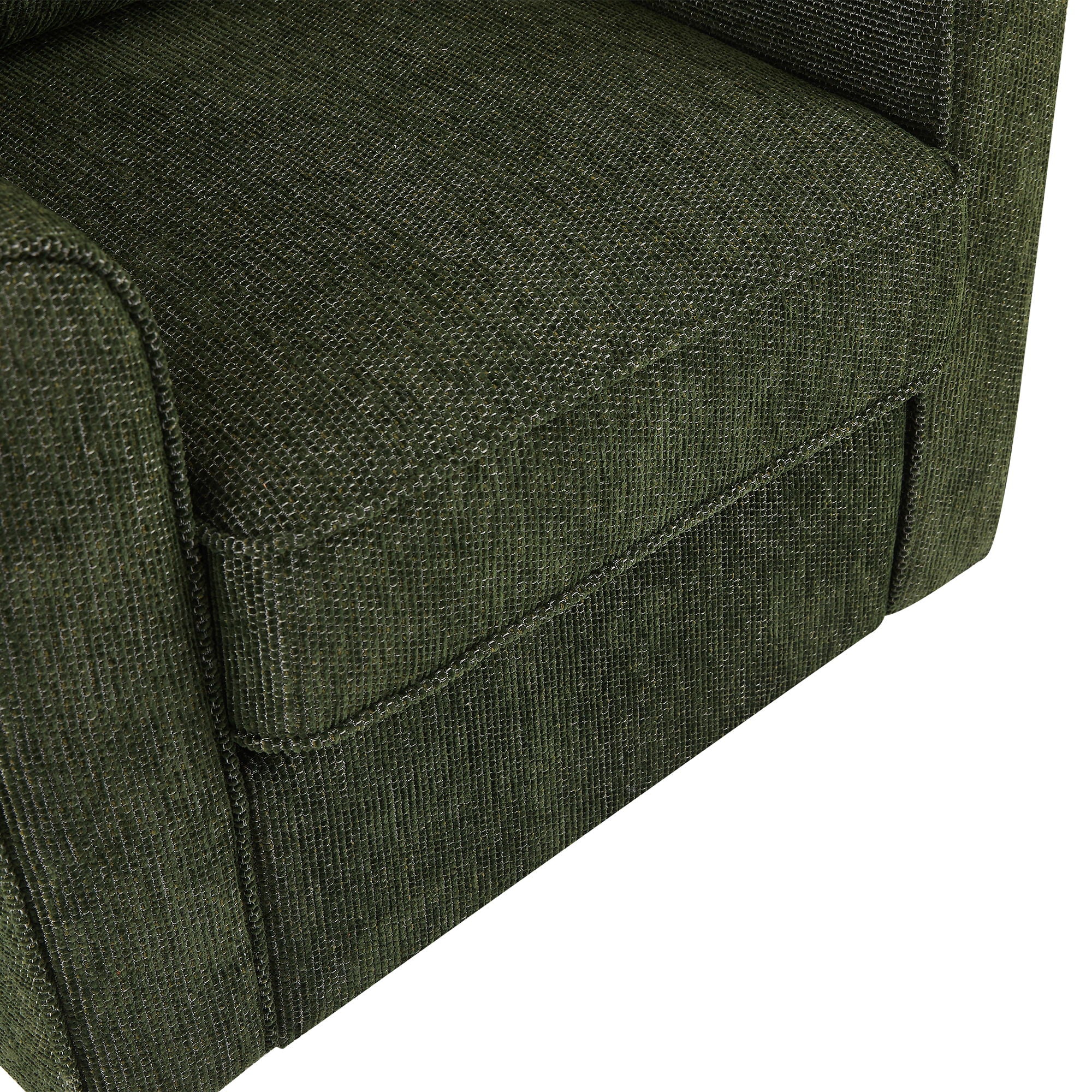 360° Swivel Accent Barrel Armchair With Side Pockets, Compact Design