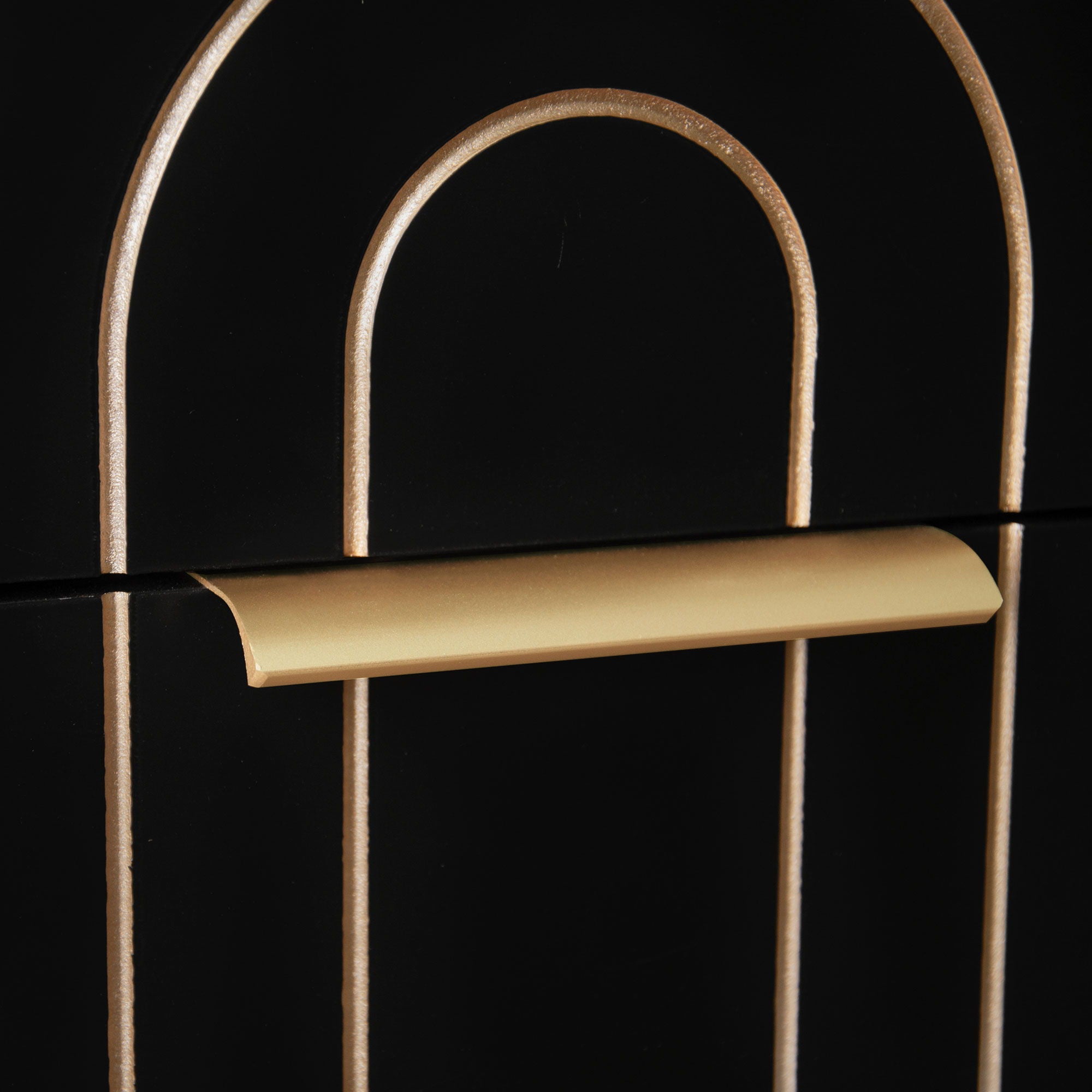 Modern 6 Drawer Dresser, Modern Dresser With Metal Handles, Storage Chest Of Drawer, Wide Dresser Drawer Organizers With Carving Design For Bedroom, Living Room, Hallway - Black