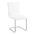 ACME Palton - Side Chair (Set of 2) - White PU & Chrome Finish | Meri Furniture