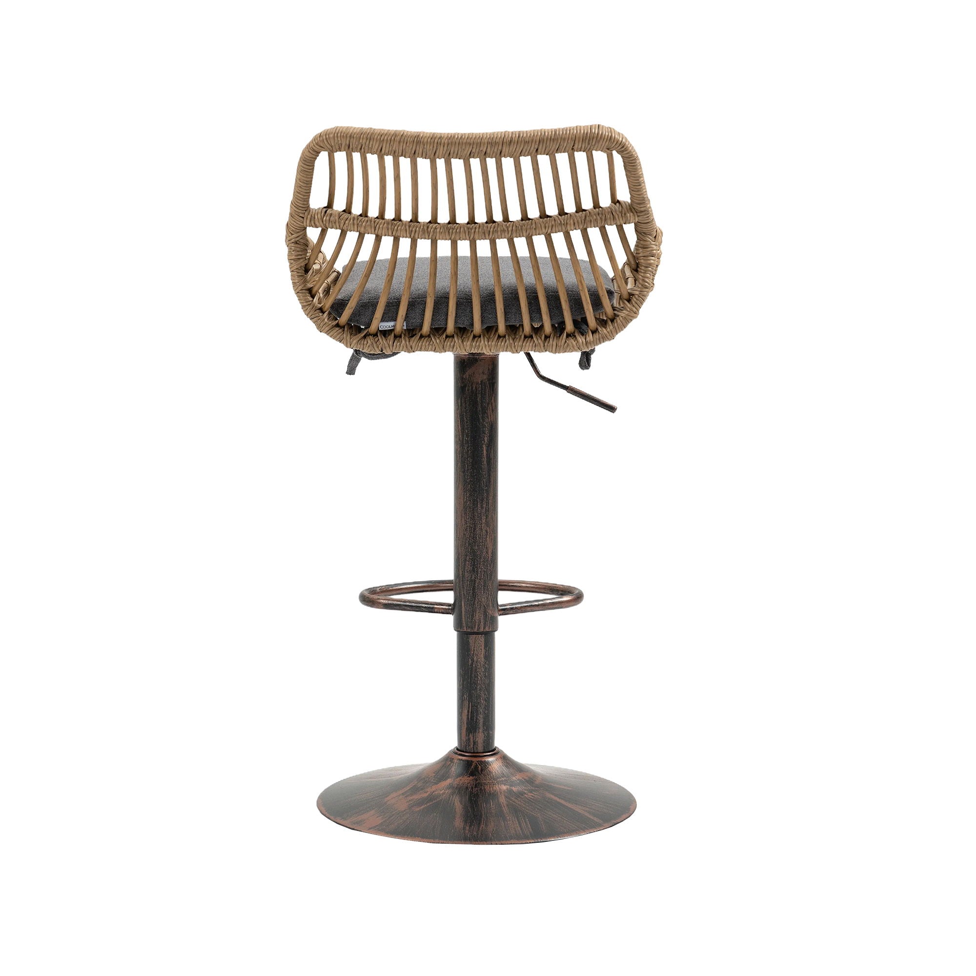 Modern Swivel Bar Stools Adjustable Counter Chairs With Footrest (Set of 2)