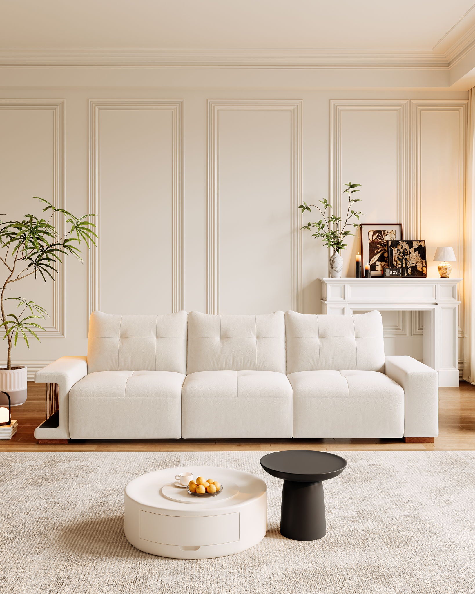 3 Seater Sofa Couch For Living Room, Modern Couches For Small Space, Cat Nest Sofa, For Cat Friendly, Comfy Couch With Waterproof And Cat Scratch Resistant Fabric