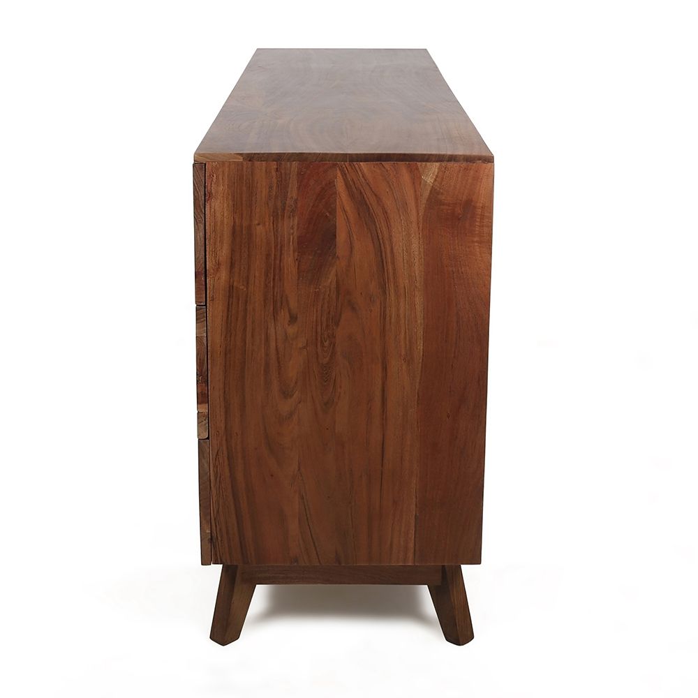 Sierra 6 Drawer Sideboard, Wood Credenza / Cabinets / Chests / Nightstands - Natural Wood / Brown