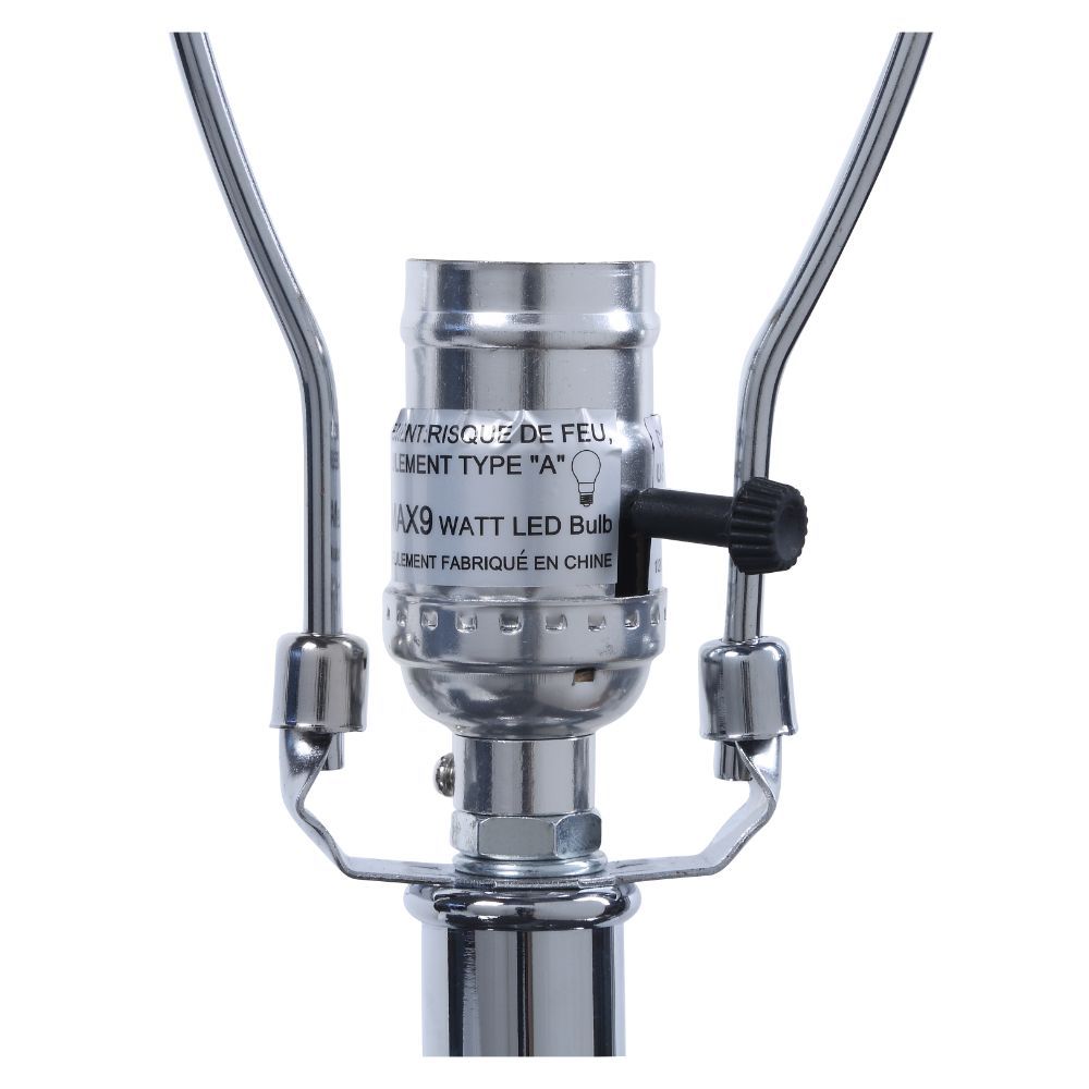 ACME Melinda - Table Lamp - Clear Acrylic & Chrome | Meri Furniture