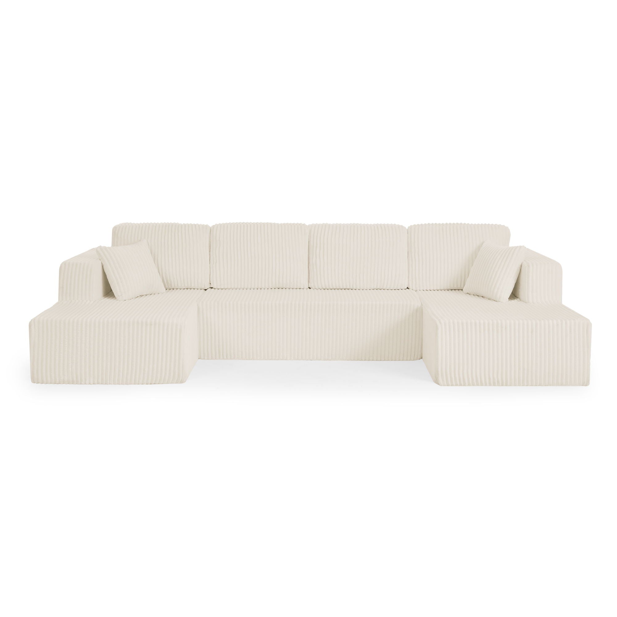 Modern Minimalist U - Shape Modular Sectional Sofa