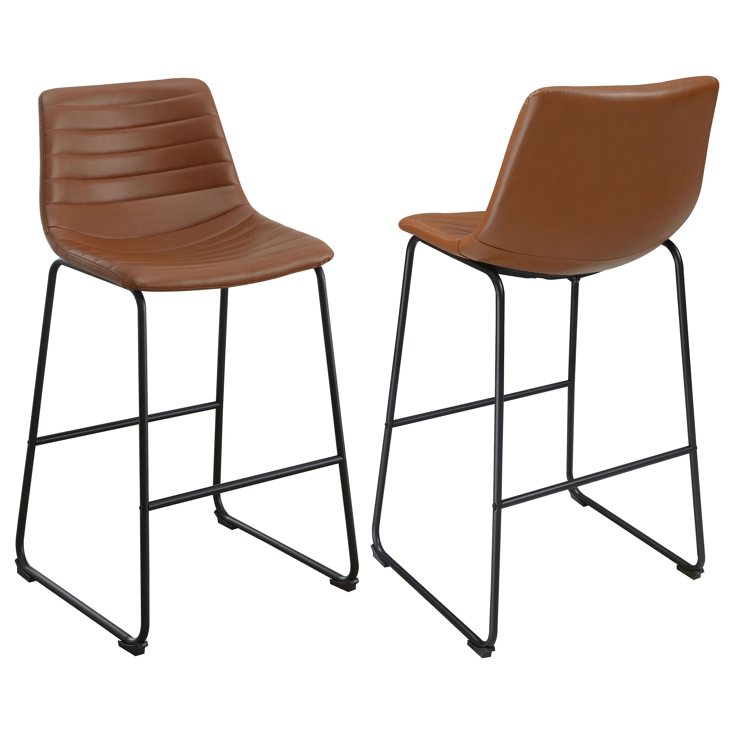 Coaster Fine Furniture Zuni - Faux Leather Upholstered Bar Chair (Set of 2) | Meri Furniture