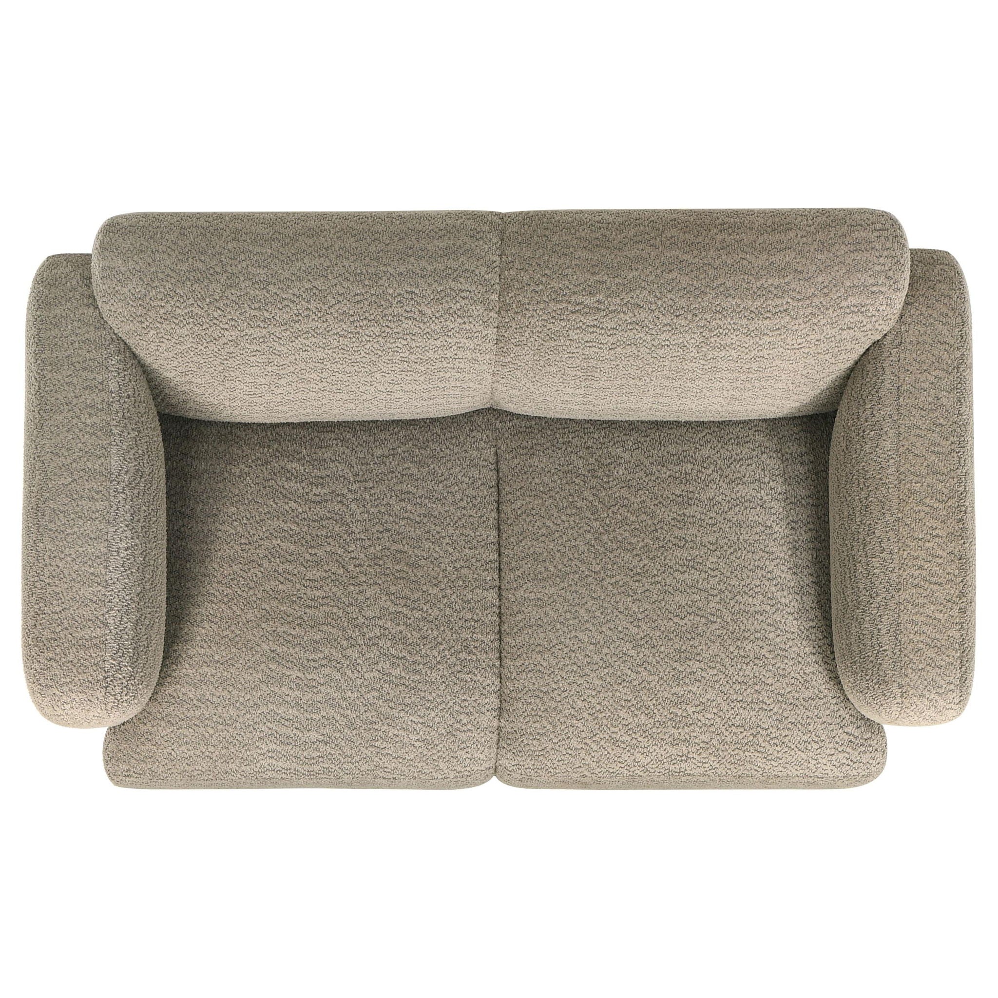 Dorset 2-piece Upholstered Round Track Arm Sofa Set Brown
