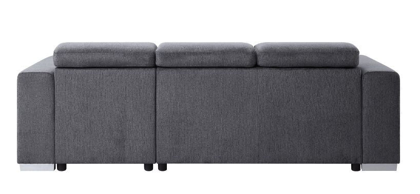 ACME Natalie - Sectional Sofa - Gray Chenille | Meri Furniture