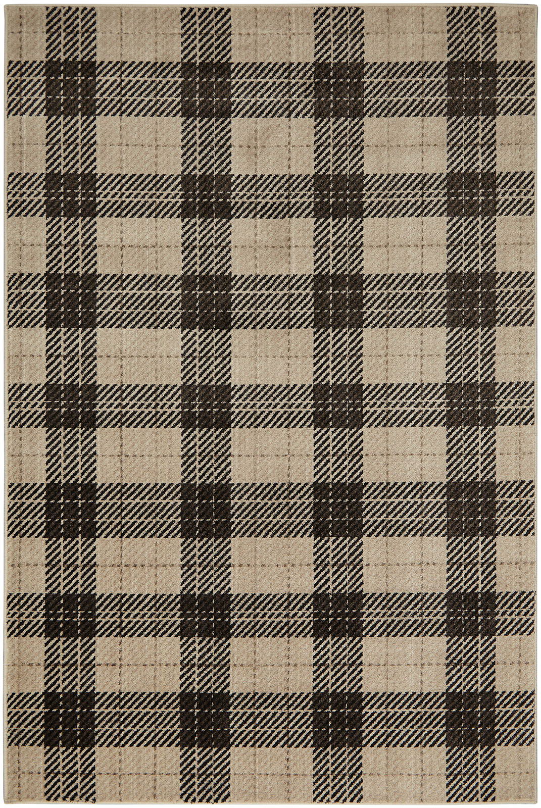 Kendrick - 5' x 7' Plaid Area Rug - Charcoal