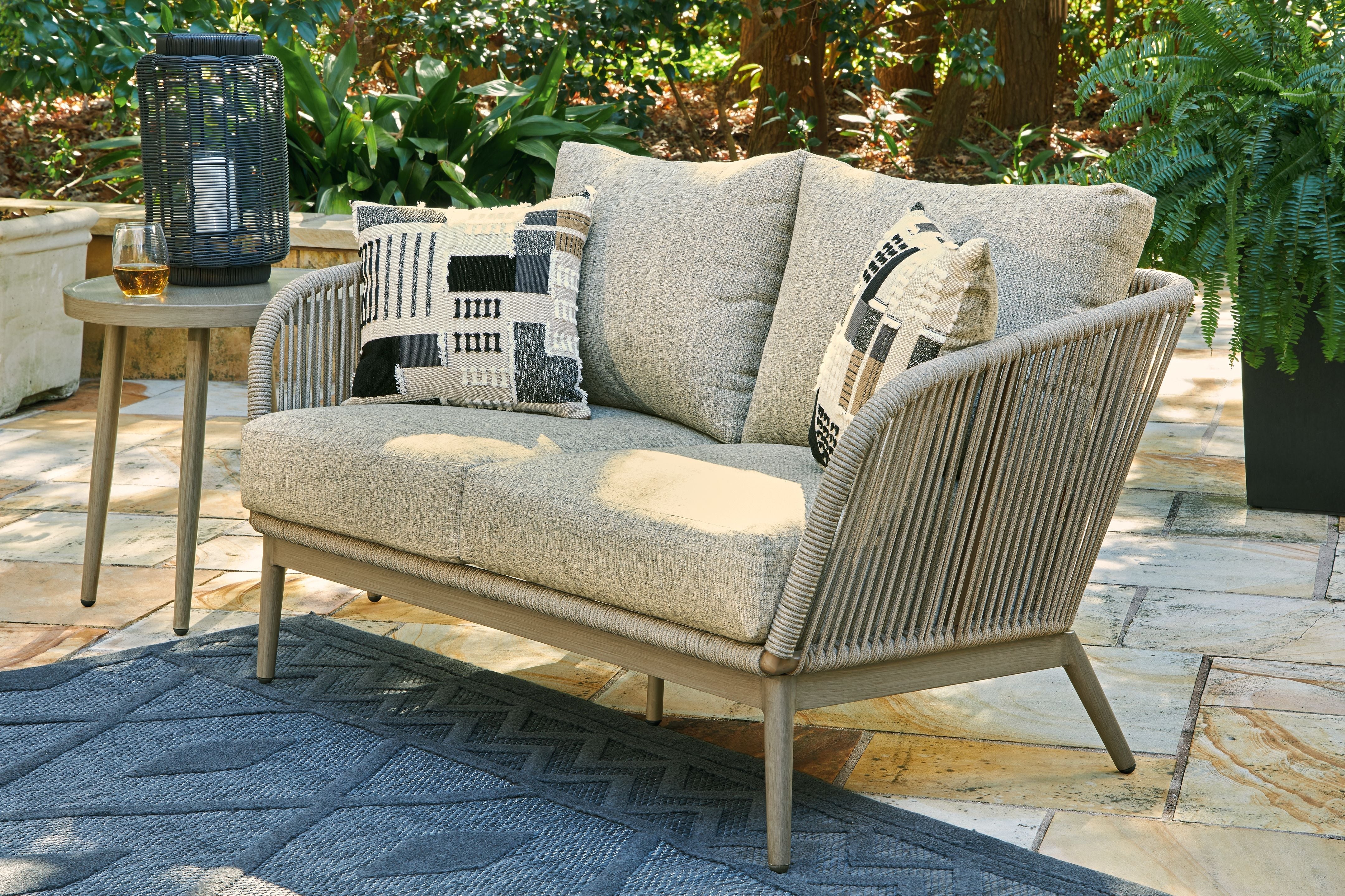 Signature Design by Ashley® Swiss Valley - Beige - Loveseat W/Cushion | Meri Furniture