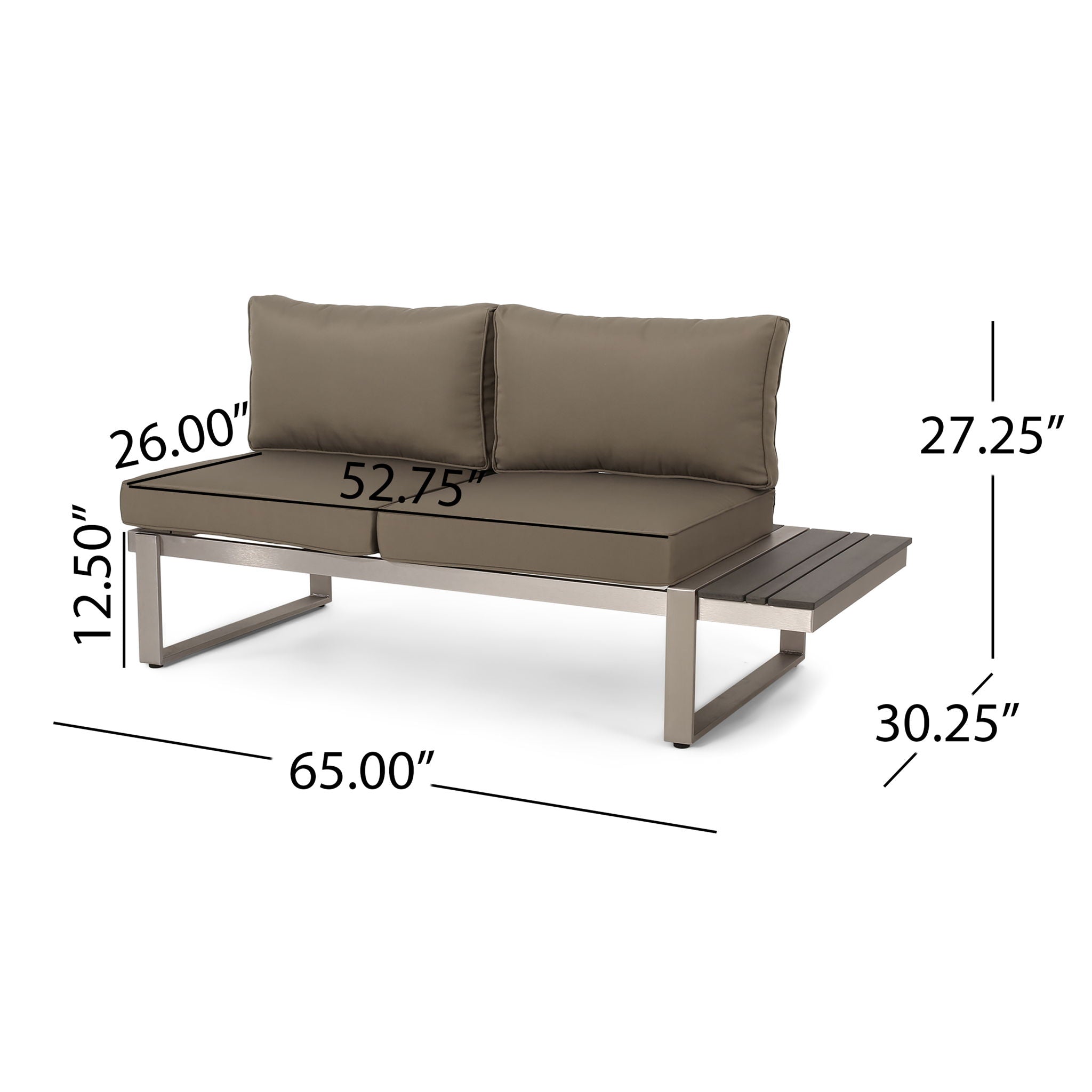 Sterling - Outdoor V Shaped 5 Seater Sofa Set With Cushions