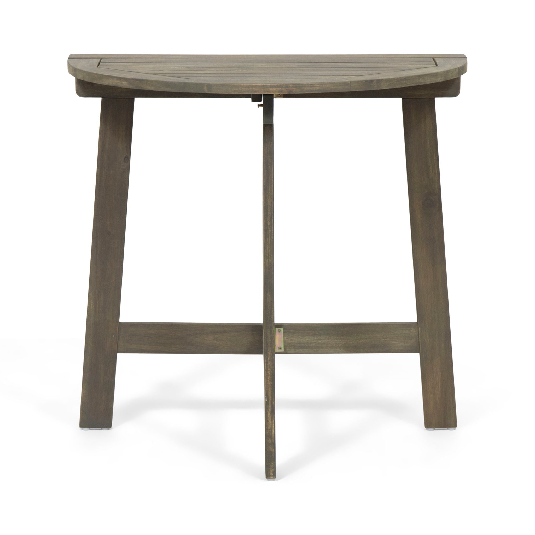 Outdoor Half Round Folding Acacia Wood Bistro Table
