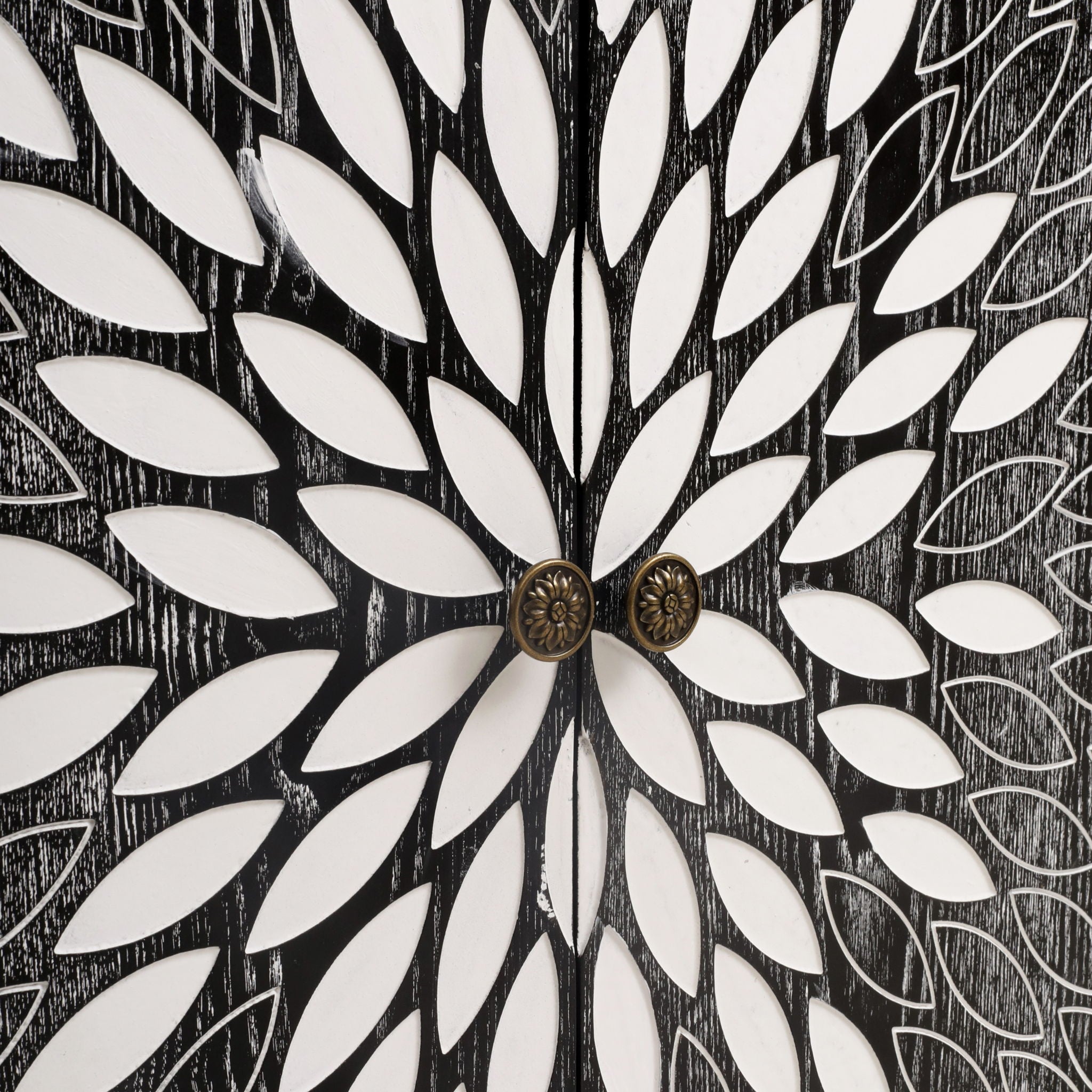 Modern Storage Cabinet With 4 Doors & Adjustable Shelves