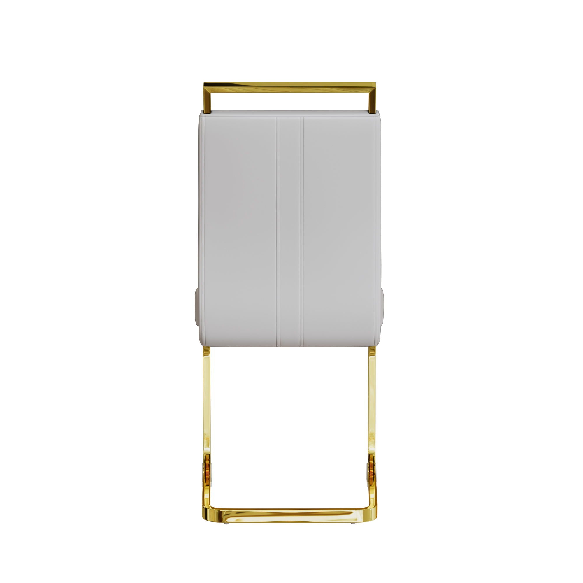 Modern Glass Dining Table Set For 4 With Golden Plating Legs And Chairs - Transparent