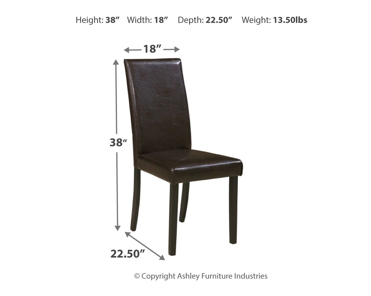 Signature Design by Ashley® Kimonte - Dining Side Chair | Meri Furniture