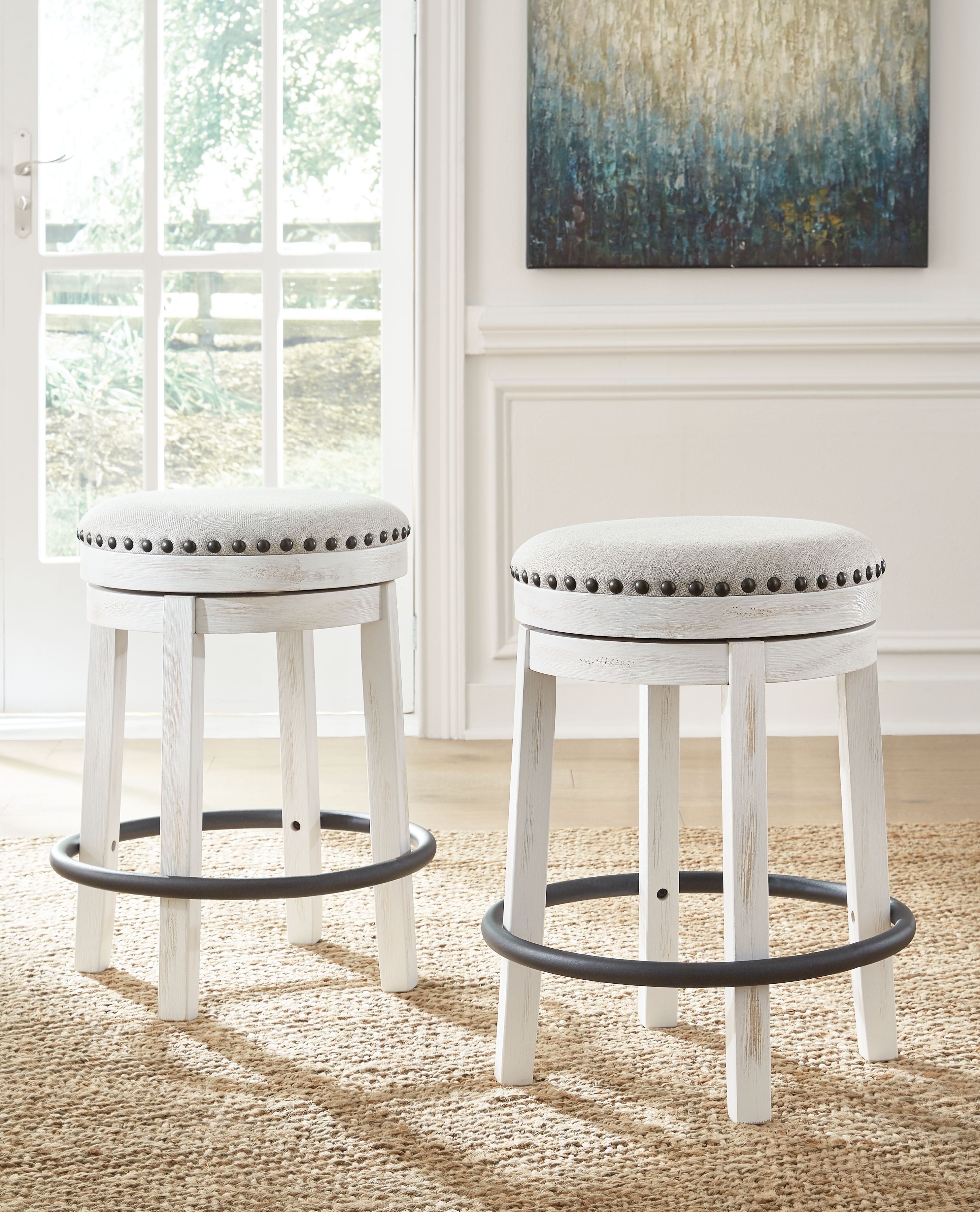 Signature Design by Ashley® Valebeck - Upholstered Swivel Stool | Meri Furniture