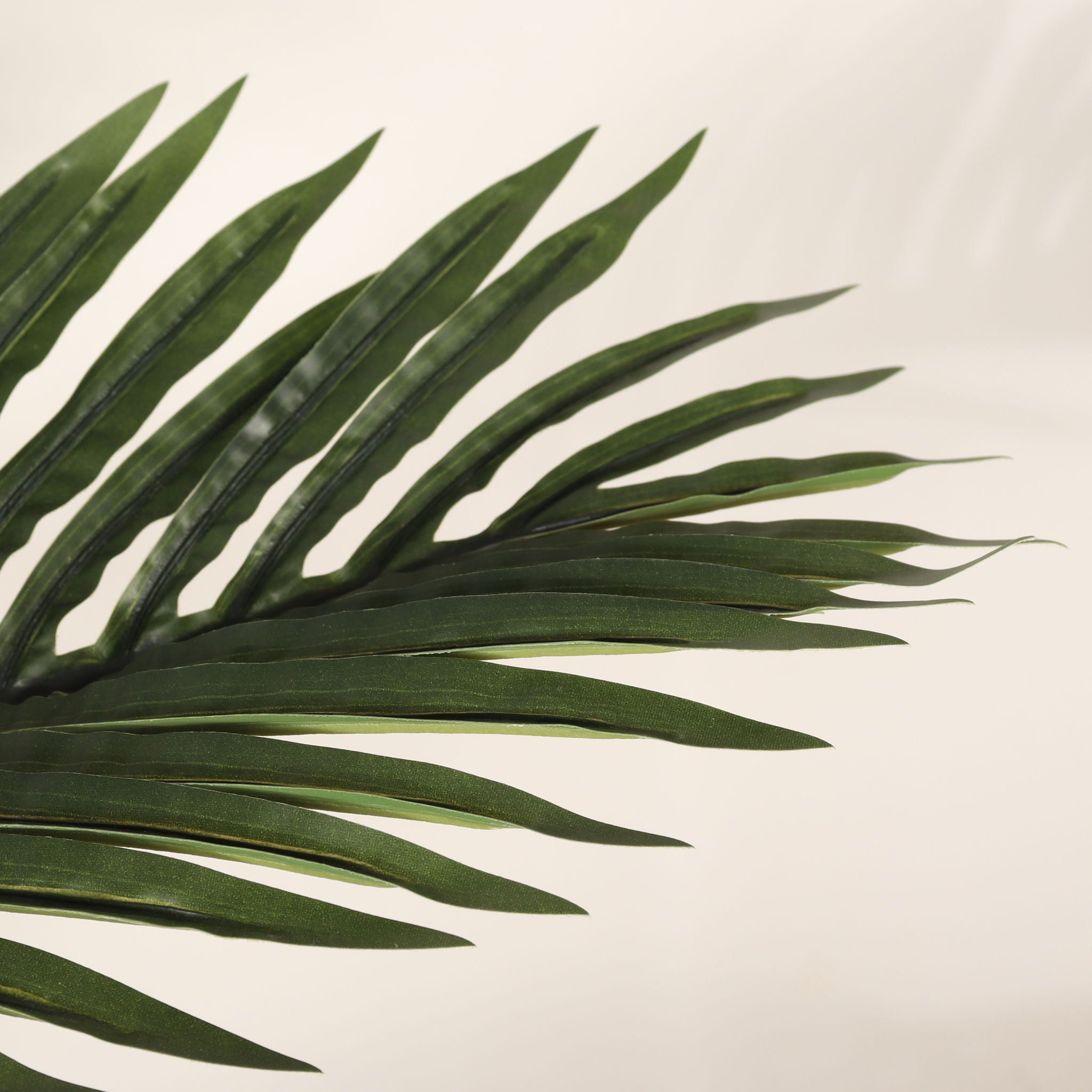 6Ft Golden Cane Artificial Palm Tree With Plastic Pot, Tropical Faux Palm, Indoor / Outdoor Decoration - Green Leaves