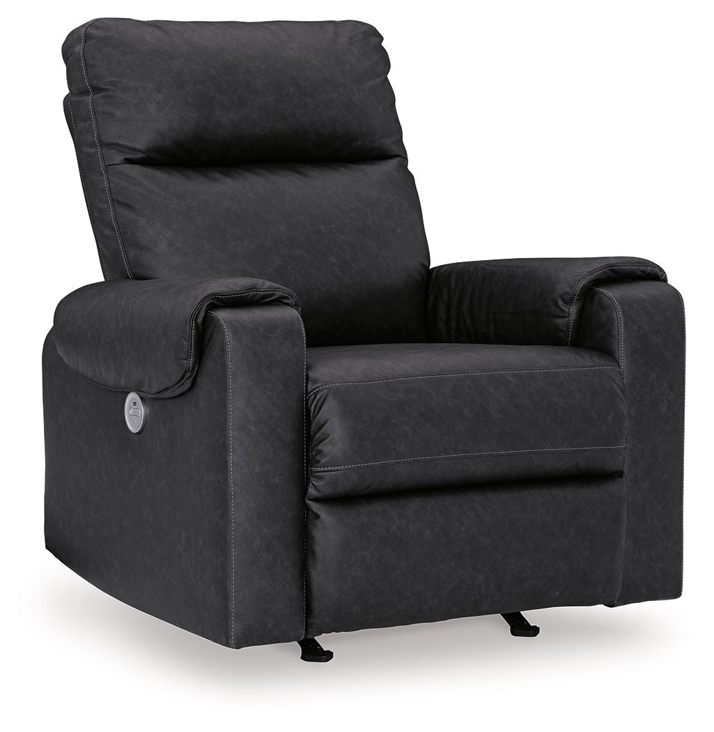 Signature Design by Ashley® Axtellton - Carbon - Power Rocker Recliner | Meri Furniture