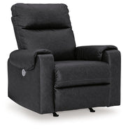 Signature Design by Ashley® Axtellton - Carbon - Power Rocker Recliner | Meri Furniture