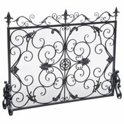Darcie - Wrought Fireplace Screen, Ornate Design