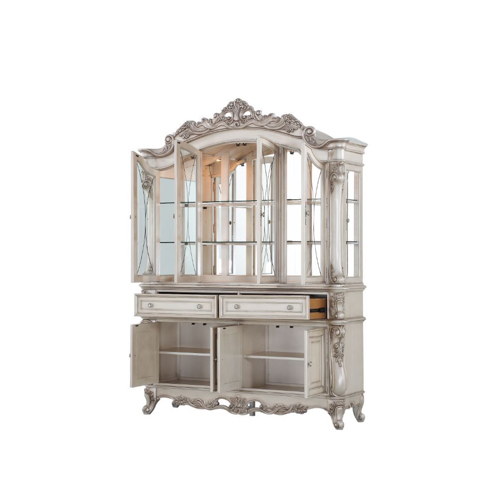 ACME Gorsedd - Hutch & Buffet - Antique White | Meri Furniture