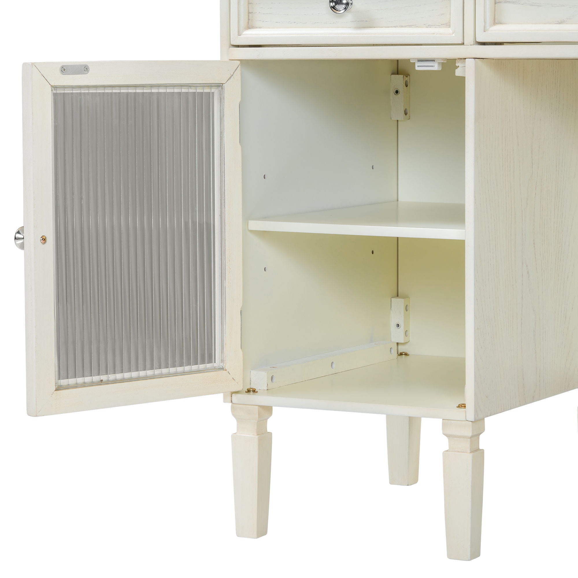 Multi Functional 2 In 1 Vanity Desk With Flip Top Mirror Material - White Oak